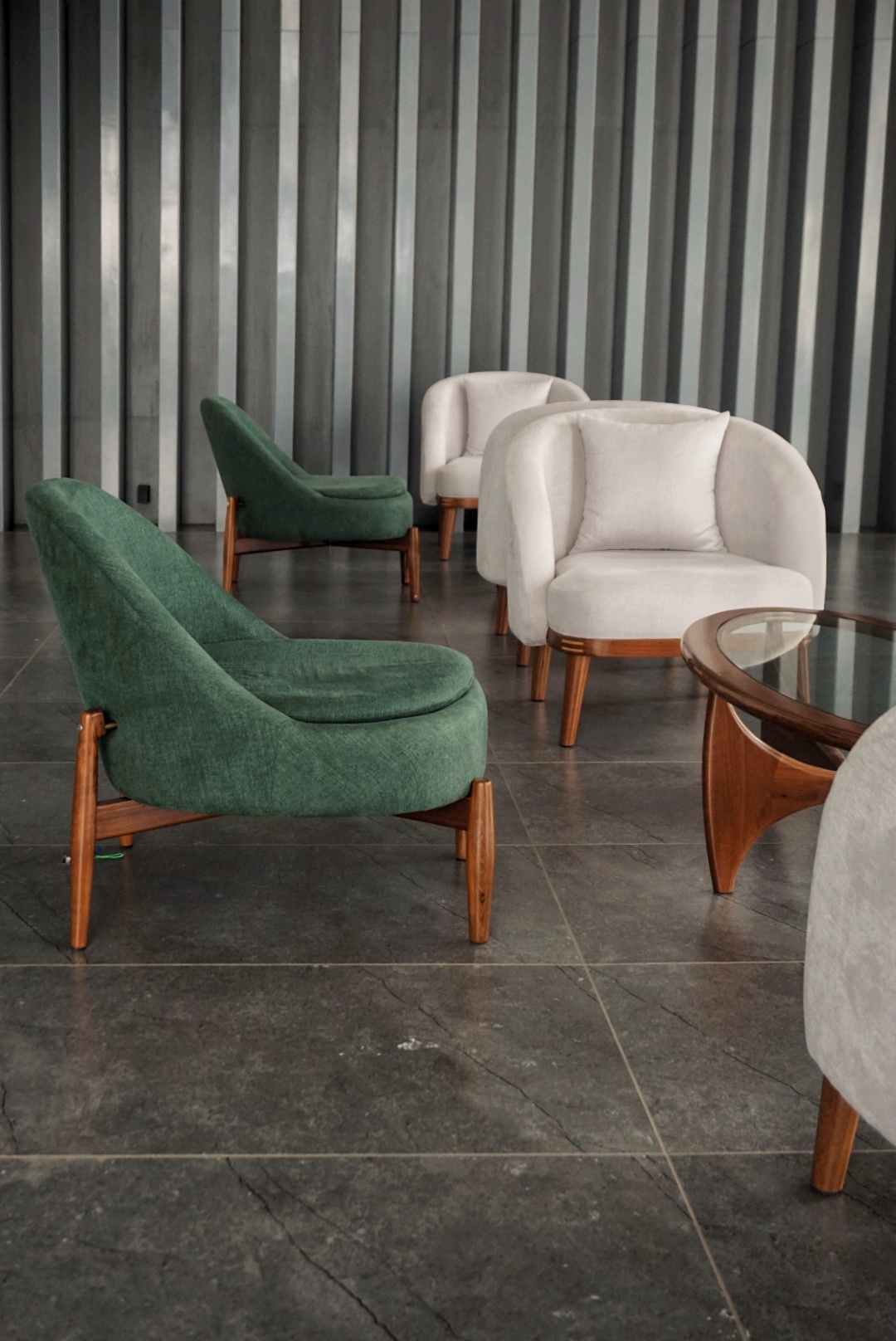 Dining chair set — Auroville craftsmanship